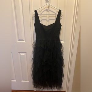 Black Stretch Tulle Dress